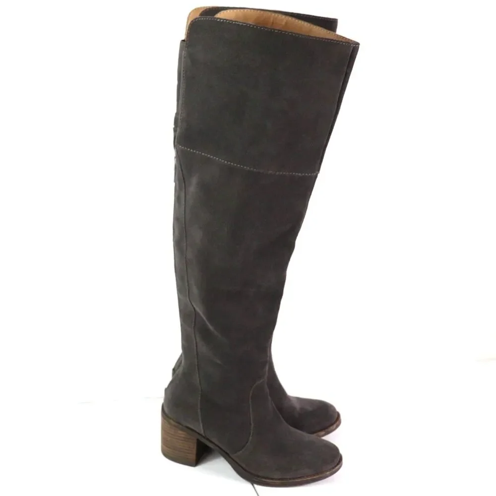 Lucky Brand Rayla Over The Knee Leather Suede Tall Boots size 6.5